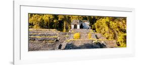 ¡Viva Mexico! Panoramic Collection - Mayan Ruins in Palenque with Fall Colors-Philippe Hugonnard-Framed Photographic Print