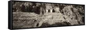 ¡Viva Mexico! Panoramic Collection - Mayan Ruins in Palenque-Philippe Hugonnard-Framed Stretched Canvas