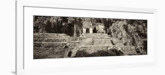 ¡Viva Mexico! Panoramic Collection - Mayan Ruins in Palenque-Philippe Hugonnard-Framed Photographic Print
