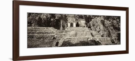 ¡Viva Mexico! Panoramic Collection - Mayan Ruins in Palenque-Philippe Hugonnard-Framed Photographic Print