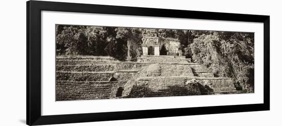 ¡Viva Mexico! Panoramic Collection - Mayan Ruins in Palenque-Philippe Hugonnard-Framed Photographic Print