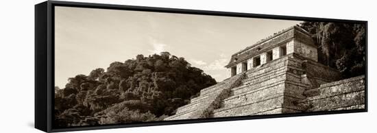 ¡Viva Mexico! Panoramic Collection - Mayan Temple of Inscriptions - Palenque I-Philippe Hugonnard-Framed Stretched Canvas