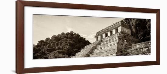 ¡Viva Mexico! Panoramic Collection - Mayan Temple of Inscriptions - Palenque I-Philippe Hugonnard-Framed Photographic Print