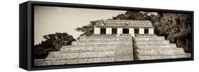 ¡Viva Mexico! Panoramic Collection - Mayan Temple of Inscriptions - Palenque IV-Philippe Hugonnard-Framed Stretched Canvas