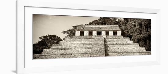 ¡Viva Mexico! Panoramic Collection - Mayan Temple of Inscriptions - Palenque IV-Philippe Hugonnard-Framed Photographic Print