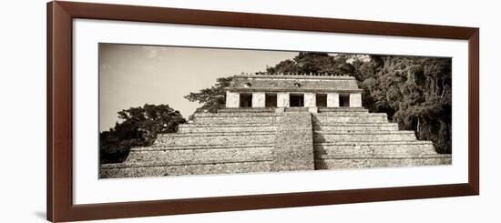 ¡Viva Mexico! Panoramic Collection - Mayan Temple of Inscriptions - Palenque IV-Philippe Hugonnard-Framed Photographic Print