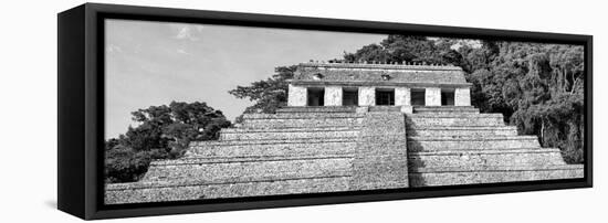 ¡Viva Mexico! Panoramic Collection - Mayan Temple of Inscriptions - Palenque V-Philippe Hugonnard-Framed Stretched Canvas