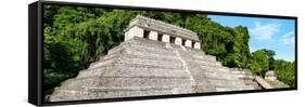 ¡Viva Mexico! Panoramic Collection - Mayan Temple of Inscriptions - Palenque VI-Philippe Hugonnard-Framed Stretched Canvas