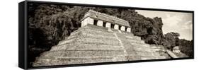 ¡Viva Mexico! Panoramic Collection - Mayan Temple of Inscriptions - Palenque VII-Philippe Hugonnard-Framed Stretched Canvas