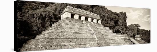 ¡Viva Mexico! Panoramic Collection - Mayan Temple of Inscriptions - Palenque VII-Philippe Hugonnard-Stretched Canvas