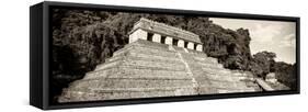 ¡Viva Mexico! Panoramic Collection - Mayan Temple of Inscriptions - Palenque VII-Philippe Hugonnard-Framed Stretched Canvas