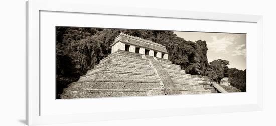 ¡Viva Mexico! Panoramic Collection - Mayan Temple of Inscriptions - Palenque VII-Philippe Hugonnard-Framed Photographic Print