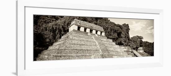 ¡Viva Mexico! Panoramic Collection - Mayan Temple of Inscriptions - Palenque VII-Philippe Hugonnard-Framed Photographic Print