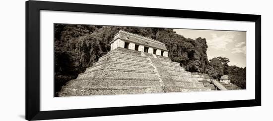 ¡Viva Mexico! Panoramic Collection - Mayan Temple of Inscriptions - Palenque VII-Philippe Hugonnard-Framed Photographic Print