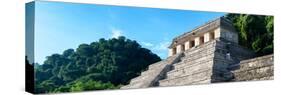 ¡Viva Mexico! Panoramic Collection - Mayan Temple of Inscriptions - Palenque-Philippe Hugonnard-Stretched Canvas