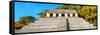 ¡Viva Mexico! Panoramic Collection - Mayan Temple of Inscriptions with Fall Colors II-Philippe Hugonnard-Framed Stretched Canvas