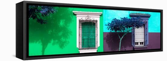 ¡Viva Mexico! Panoramic Collection - Mexican Colorful Facades I-Philippe Hugonnard-Framed Stretched Canvas