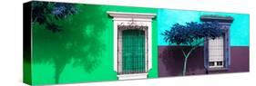 ¡Viva Mexico! Panoramic Collection - Mexican Colorful Facades I-Philippe Hugonnard-Stretched Canvas