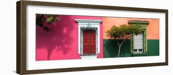 ¡Viva Mexico! Panoramic Collection - Mexican Colorful Facades II-Philippe Hugonnard-Framed Photographic Print