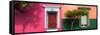 ¡Viva Mexico! Panoramic Collection - Mexican Colorful Facades II-Philippe Hugonnard-Framed Stretched Canvas
