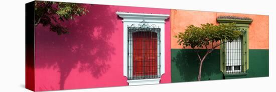 ¡Viva Mexico! Panoramic Collection - Mexican Colorful Facades II-Philippe Hugonnard-Stretched Canvas