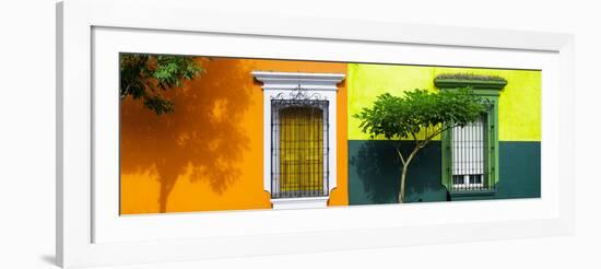 ¡Viva Mexico! Panoramic Collection - Mexican Colorful Facades IV-Philippe Hugonnard-Framed Photographic Print