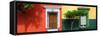 ¡Viva Mexico! Panoramic Collection - Mexican Colorful Facades-Philippe Hugonnard-Framed Stretched Canvas