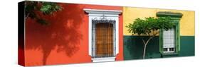 ¡Viva Mexico! Panoramic Collection - Mexican Colorful Facades-Philippe Hugonnard-Stretched Canvas