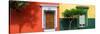 ¡Viva Mexico! Panoramic Collection - Mexican Colorful Facades-Philippe Hugonnard-Stretched Canvas