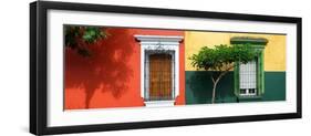 ¡Viva Mexico! Panoramic Collection - Mexican Colorful Facades-Philippe Hugonnard-Framed Photographic Print