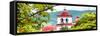 ¡Viva Mexico! Panoramic Collection - Mexican Red and White Church-Philippe Hugonnard-Framed Stretched Canvas