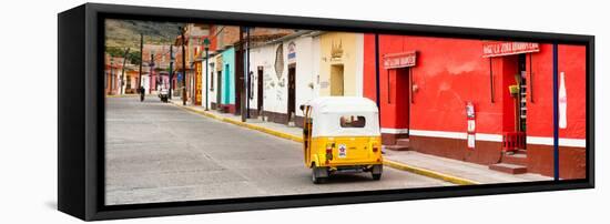 ¡Viva Mexico! Panoramic Collection - Mexican Street Scene with Tuk Tuk III-Philippe Hugonnard-Framed Stretched Canvas