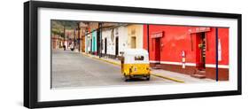 ¡Viva Mexico! Panoramic Collection - Mexican Street Scene with Tuk Tuk III-Philippe Hugonnard-Framed Photographic Print