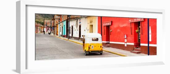 ¡Viva Mexico! Panoramic Collection - Mexican Street Scene with Tuk Tuk III-Philippe Hugonnard-Framed Photographic Print