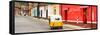 ¡Viva Mexico! Panoramic Collection - Mexican Street Scene with Tuk Tuk III-Philippe Hugonnard-Framed Stretched Canvas