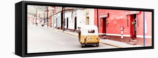 ¡Viva Mexico! Panoramic Collection - Mexican Street Scene with Tuk Tuk-Philippe Hugonnard-Framed Stretched Canvas