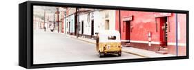 ¡Viva Mexico! Panoramic Collection - Mexican Street Scene with Tuk Tuk-Philippe Hugonnard-Framed Stretched Canvas