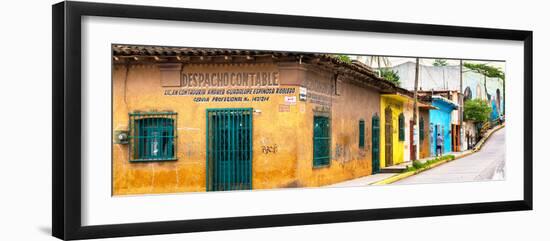 ¡Viva Mexico! Panoramic Collection - Mexican Urban Street-Philippe Hugonnard-Framed Photographic Print