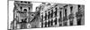 ¡Viva Mexico! Panoramic Collection - Mexico City B&W Facades-Philippe Hugonnard-Mounted Photographic Print