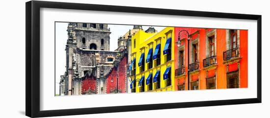 ¡Viva Mexico! Panoramic Collection - Mexico City Colorful Facades II-Philippe Hugonnard-Framed Photographic Print