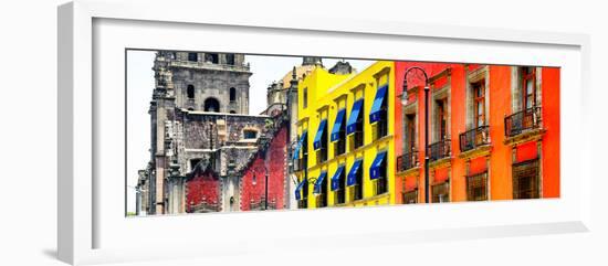 ¡Viva Mexico! Panoramic Collection - Mexico City Colorful Facades II-Philippe Hugonnard-Framed Photographic Print