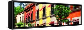 ¡Viva Mexico! Panoramic Collection - Mexico City Colorful Facades-Philippe Hugonnard-Framed Stretched Canvas