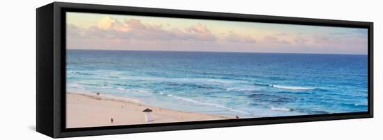 ¡Viva Mexico! Panoramic Collection - Ocean view at Sunset - Cancun-Philippe Hugonnard-Framed Stretched Canvas