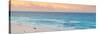 ¡Viva Mexico! Panoramic Collection - Ocean view at Sunset II - Cancun-Philippe Hugonnard-Stretched Canvas