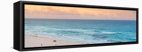 ¡Viva Mexico! Panoramic Collection - Ocean view at Sunset II - Cancun-Philippe Hugonnard-Framed Stretched Canvas