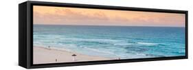 ¡Viva Mexico! Panoramic Collection - Ocean view at Sunset II - Cancun-Philippe Hugonnard-Framed Stretched Canvas