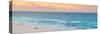 ¡Viva Mexico! Panoramic Collection - Ocean view at Sunset II - Cancun-Philippe Hugonnard-Stretched Canvas