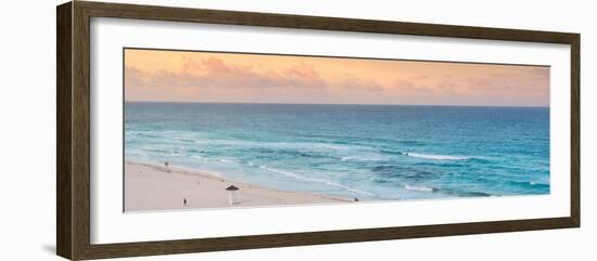 ¡Viva Mexico! Panoramic Collection - Ocean view at Sunset II - Cancun-Philippe Hugonnard-Framed Photographic Print