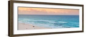 ¡Viva Mexico! Panoramic Collection - Ocean view at Sunset II - Cancun-Philippe Hugonnard-Framed Photographic Print