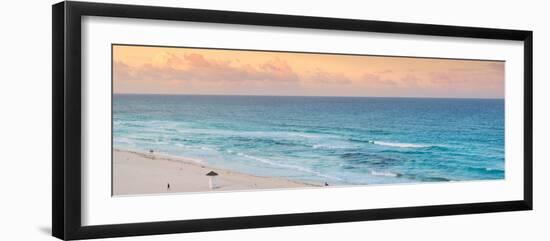 ¡Viva Mexico! Panoramic Collection - Ocean view at Sunset II - Cancun-Philippe Hugonnard-Framed Photographic Print